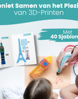 3D Pen Tekenboek XXL - 40 Sjablonen - incl. Overtrekvel