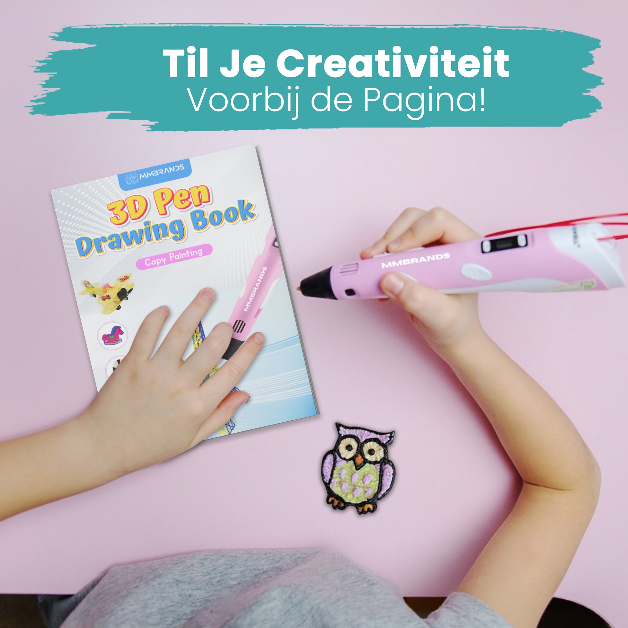 3D Pen Tekenboek XXL - 40 Sjablonen - incl. Overtrekvel