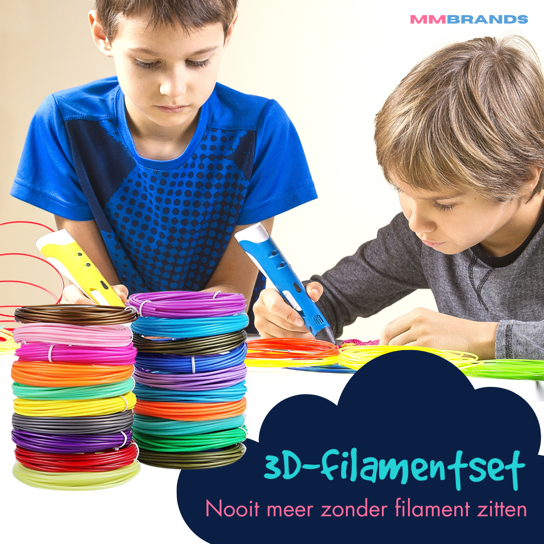 3D Stift Filament Nachfüllung - 100 Meter - 10 Farben - ABS &amp; PLA Filament